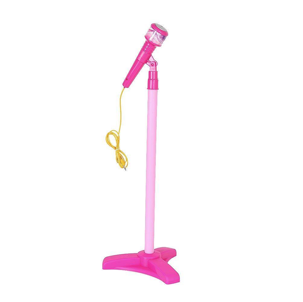 Bosonshop Kids Electric Musical Guitar MP3 Player Karaoke Microphone Play Set, Pink