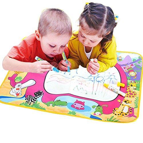 Bosonshop Water Paint Mat Educational Toy Draw Mat with Pen for Kids