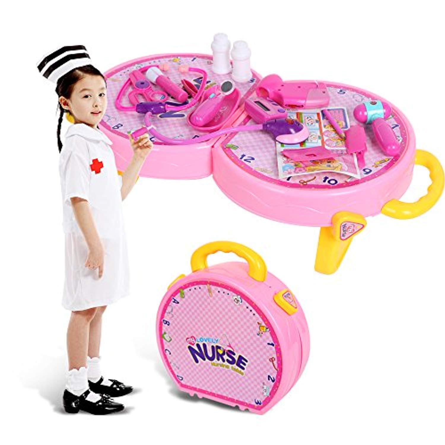 Bosonshop Plastic Nurse Doctor Toys Girl's Pretend Play Toy Medical Tool Box