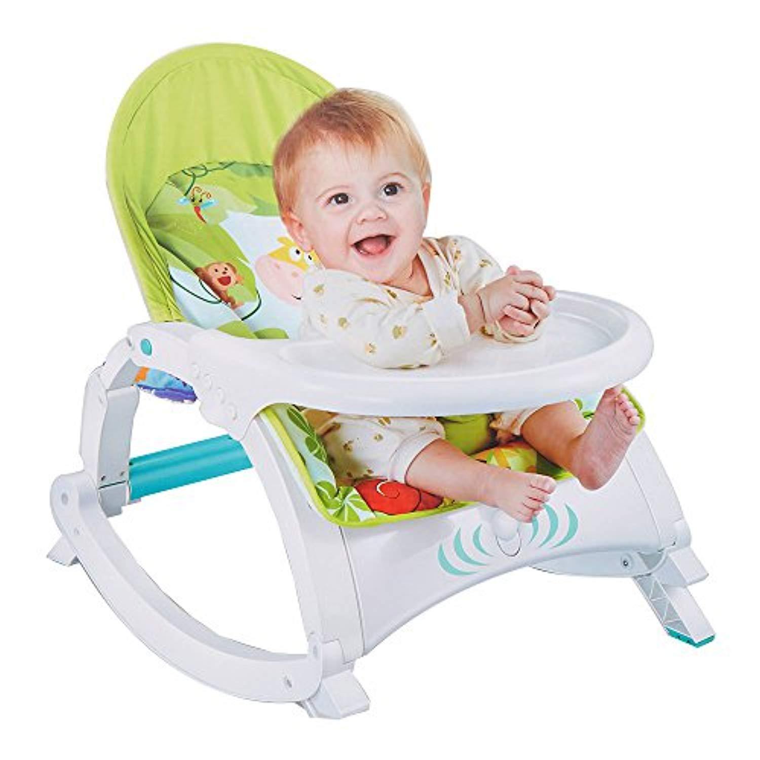 Bosonshop Newborn toToddler Portable Rocker with Dinner Table Boy