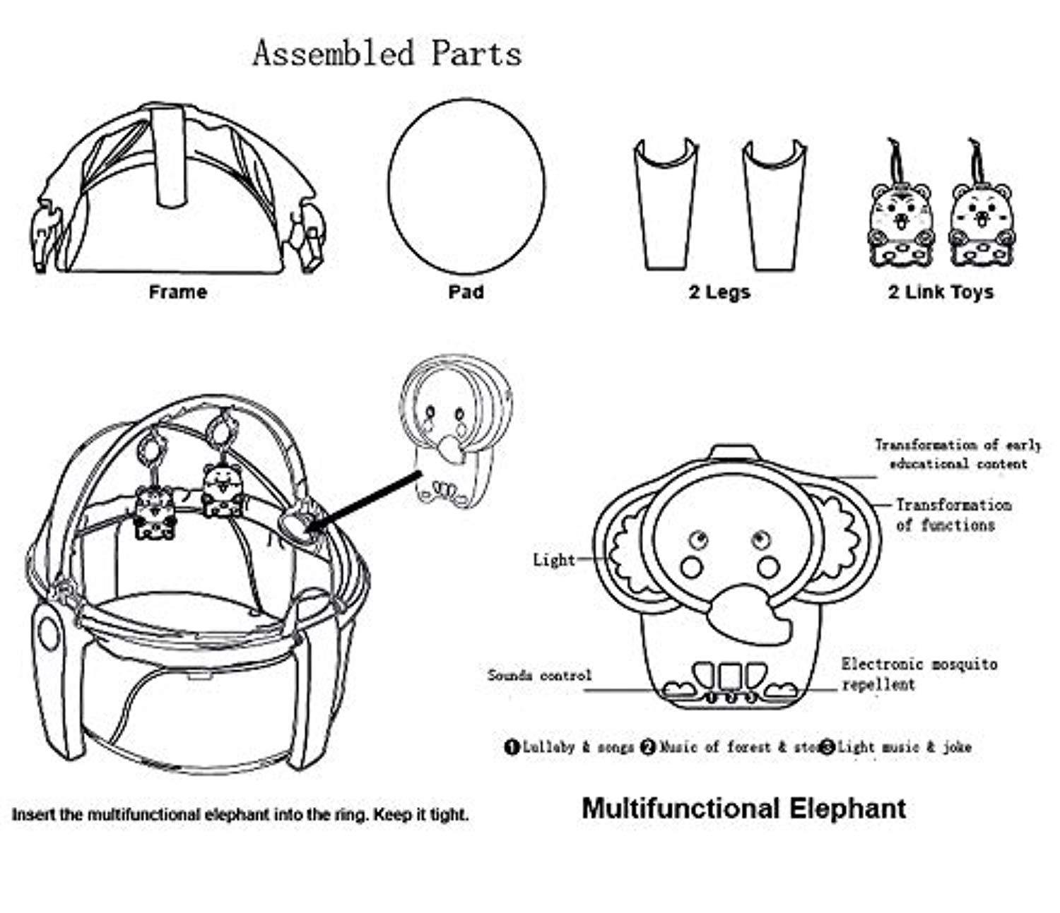 Bosonshop Portable 4 in 1 Baby Dome Easy Folding Tent Indoor & Outdoor Canopy Activity Center for Toddler