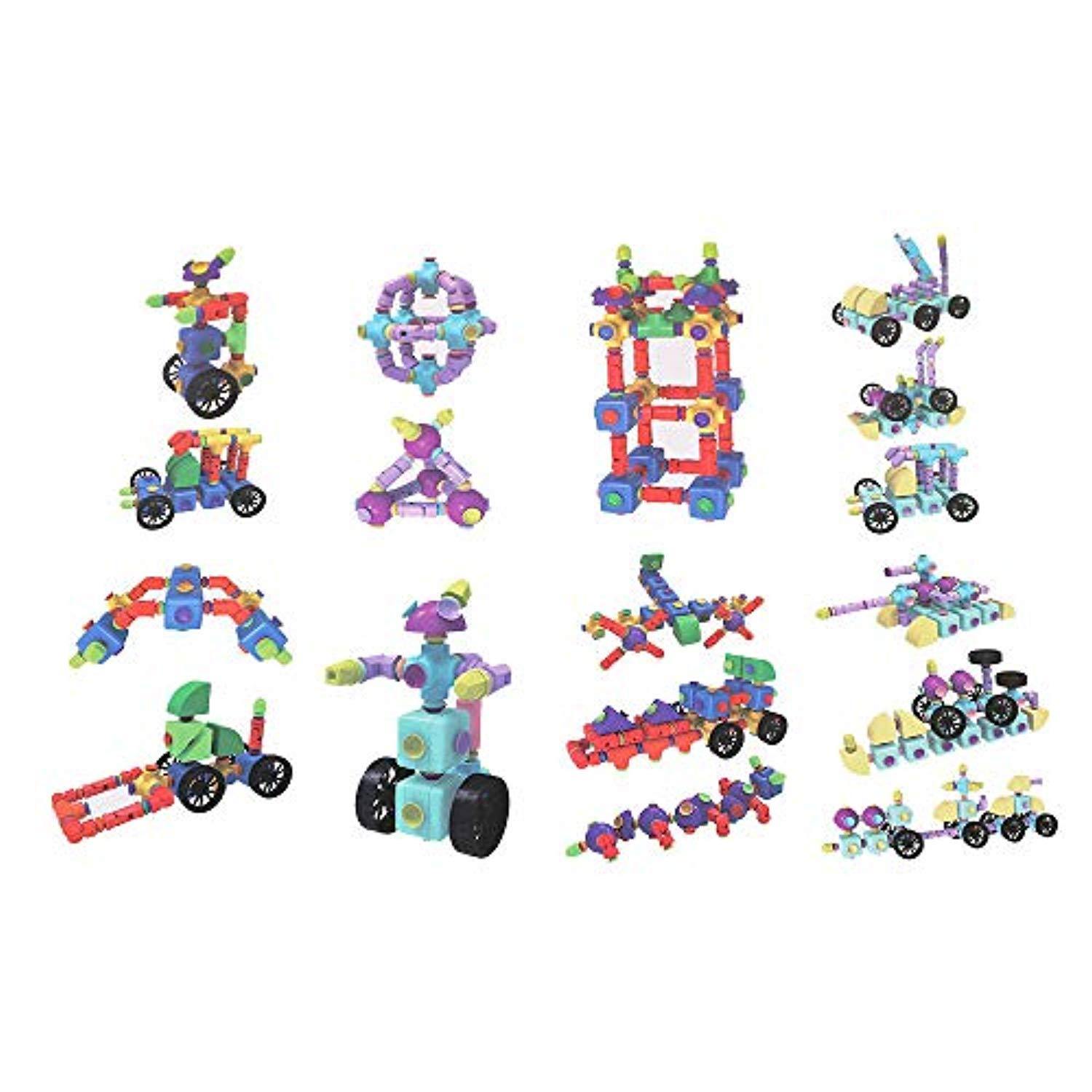 Bosonshop 82 Pcs DIY Magnetic Sucker Building Blocks Toys