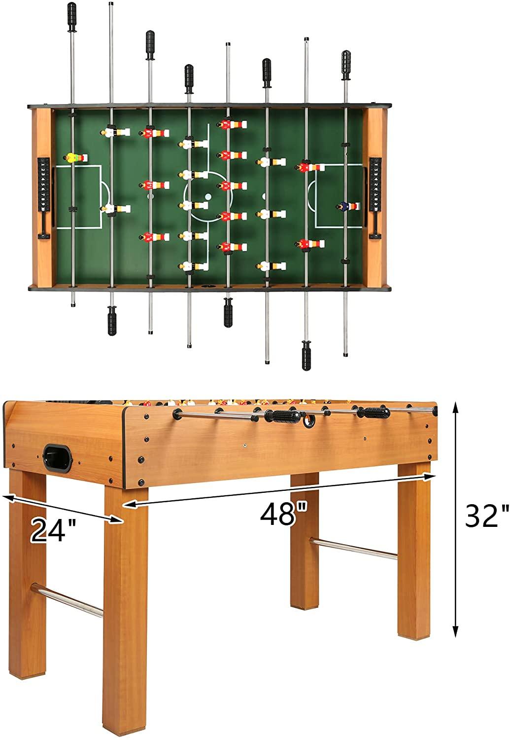 Foosball Table Game 48" Competition Sized Soccer Table for Adults Arcades, Bars, Parties, Family Night - Bosonshop