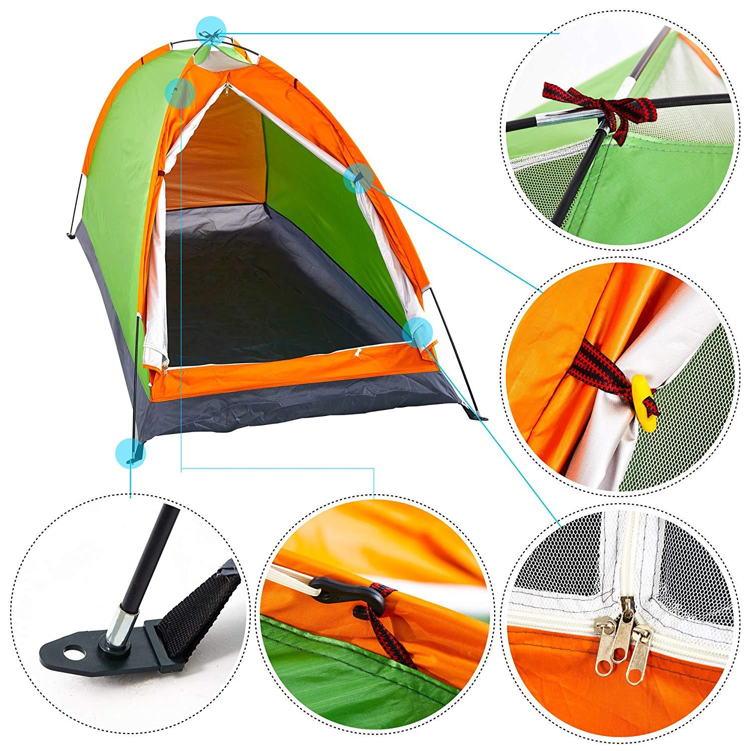 Bosonshop Outdoor Lightweight Portable Single Person Easy SetUp Tent with Carry Bag