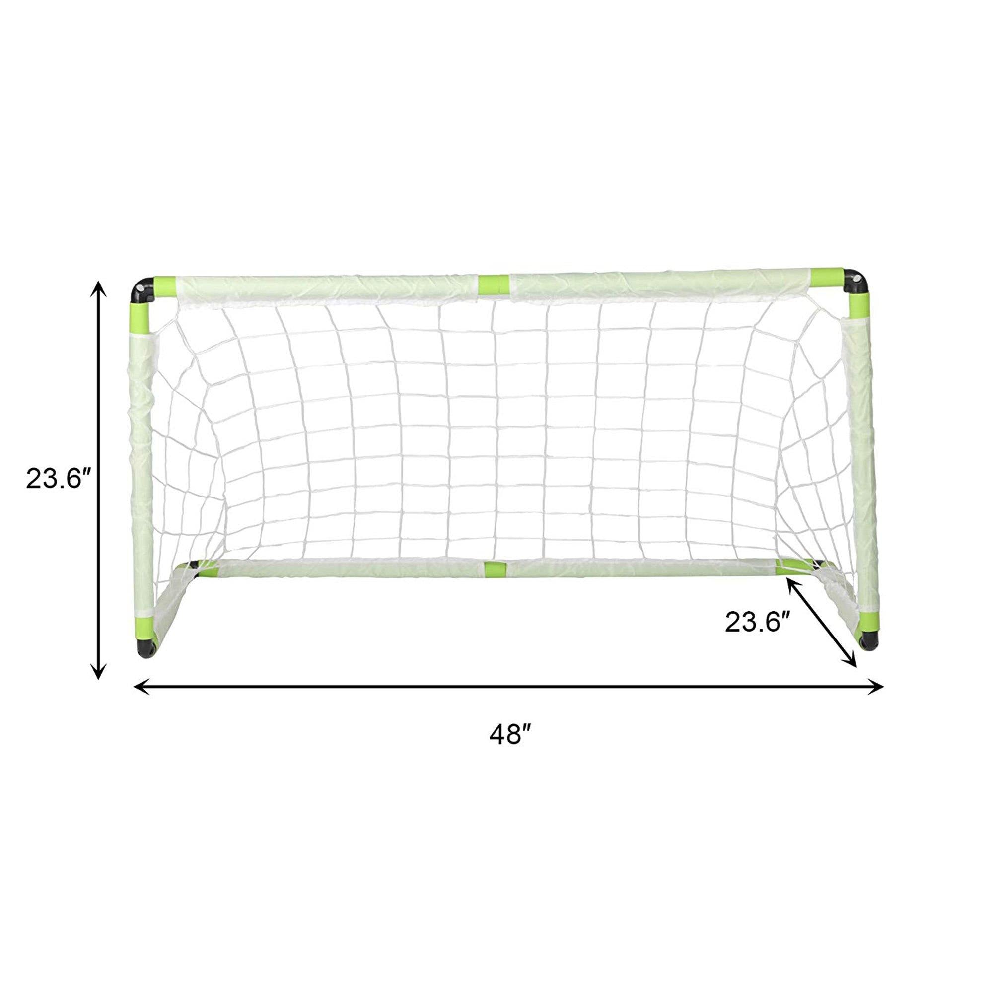 Kids Soccer Goal Portable Football Practice Net with Carry Bag and 4 Ground Stakes for Games and Training,48 x 24 x 24 inches - Bosonshop