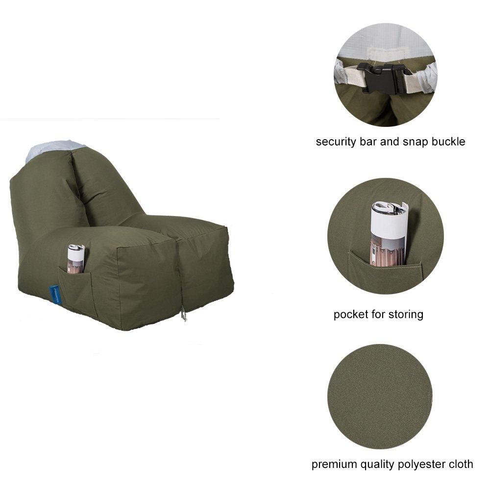 Bosonshop Inflatable Portable Hangout Sofa with Carry Bag Perfect for Camping