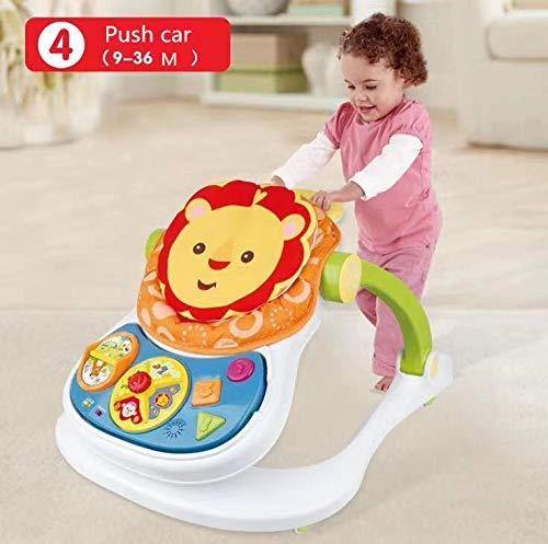 Baby Walker Stroller Sitting Posture Multi-Function Baby Stroller Game Car Dining Car Walker and Stroller, Blue - Bosonshop