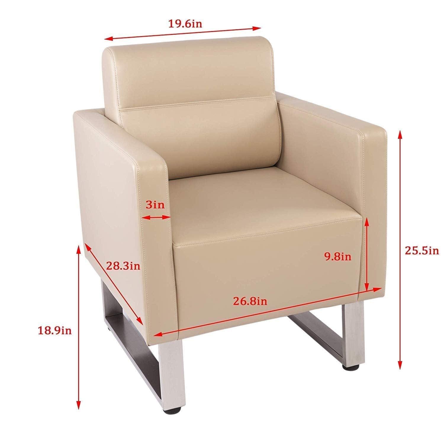 Bosonshop Arm Chair PU Leather Single Sofa Chair Furniture