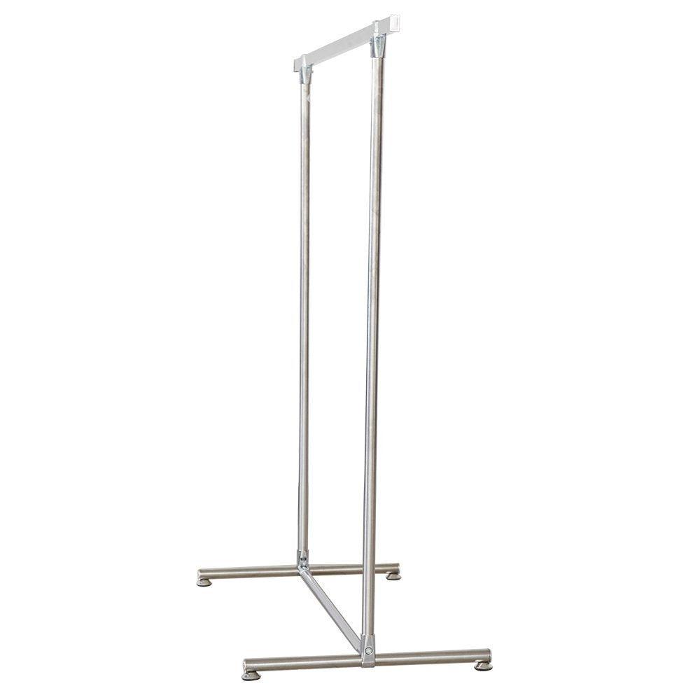 Bosonshop Heavy Duty Stainless Steel Single Rail Clothes Rack Free Standing Garment Rack