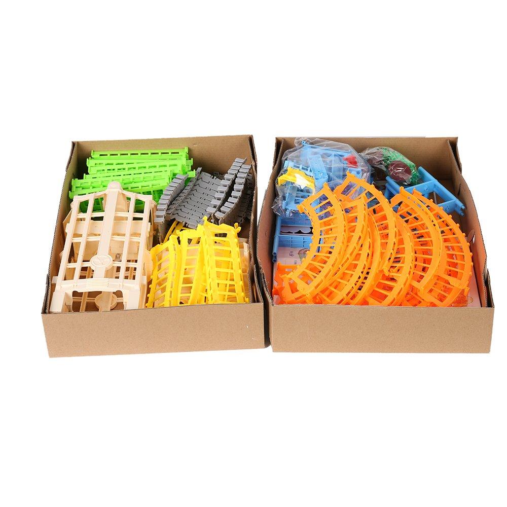 Bosonshop Car Race Track Train Tracks Set for Boys