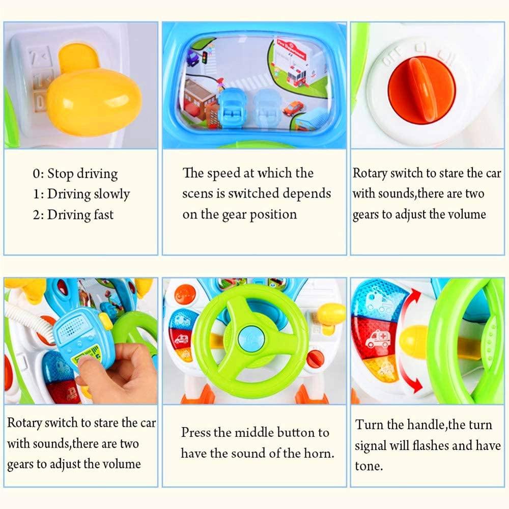 Kids Driving Simulate Ride on Toy Steering Wheel Toy for Toddlers - Bosonshop