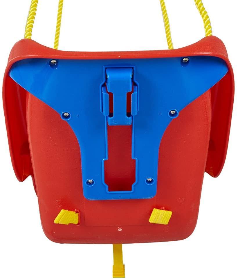 High Back Secure Swing Toddler Swing Seat Fully Assembled – Great for Tree, Swing Set, Backyard, Playground, Playroom-Red - Bosonshop