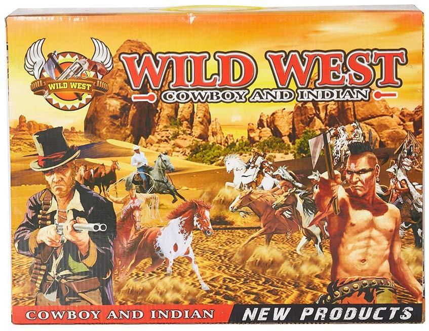 Wild West Cowboy and Indian Pretend Playset Toy - Bosonshop