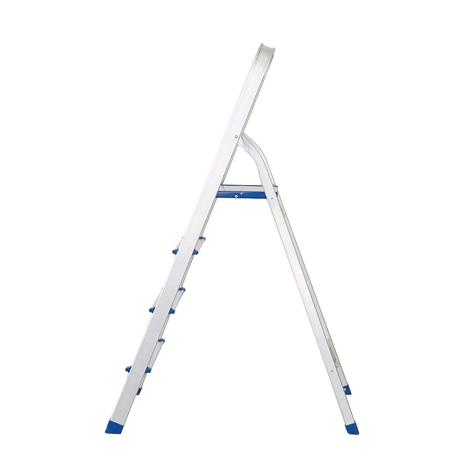 Bosonshop Foldable Aluminum 4 Step Ladder with Anti-Slip, Household