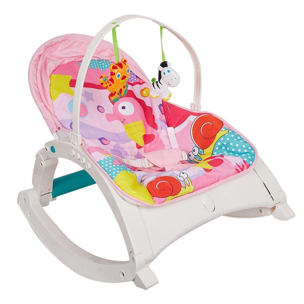 Bosonshop Newborn toToddler Portable Rocker with Dinner Table