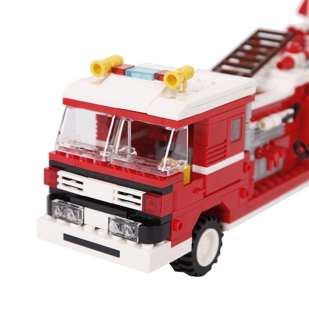 Bosonshop Fire Ladder Truck Series Building Blocks Fire Fight Playset Educational Toy