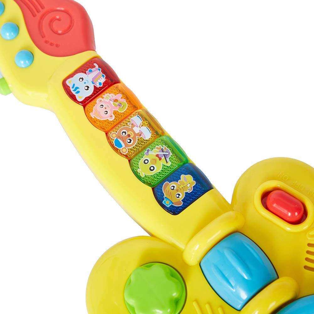 Bosonshop Kids 2 in 1 Electronic Musical Instruments Guitar Toys with Trumpet