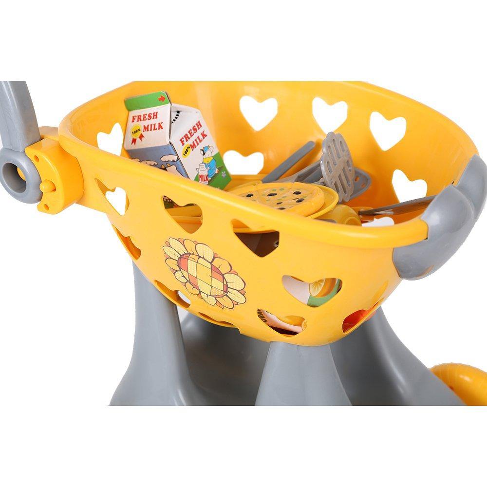 Bosonshop Shopping Cart Hand Basket Pretend Play Toy for Kids