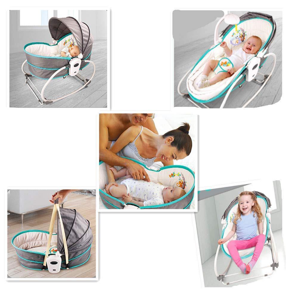 Multifunctional Portable Baby Bed can Gliding Swing, Green - Bosonshop