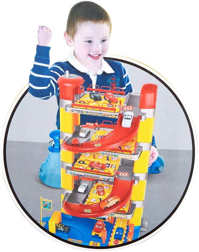 (Out of Stock) Super Parking Garage Playset Includes 6 Cars for Toddlers - Bosonshop