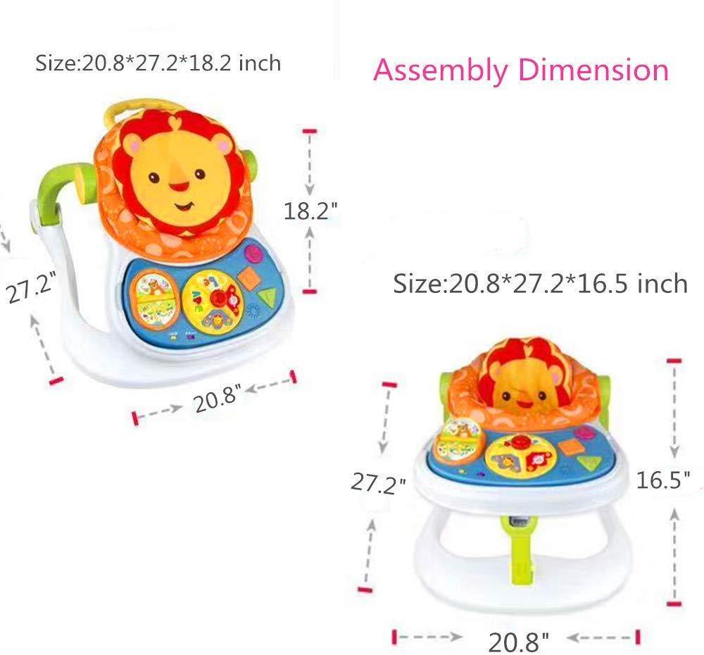 Baby Walker Stroller Sitting Posture Multi-Function Baby Stroller Game Car Dining Car Walker and Stroller, Blue - Bosonshop