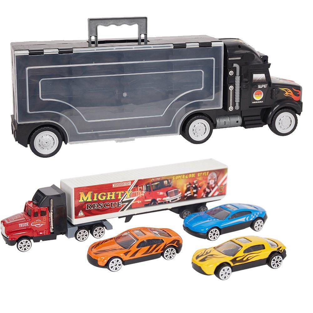 Bosonshop Transporter Vehicle with Die Cast Metal Truck Car