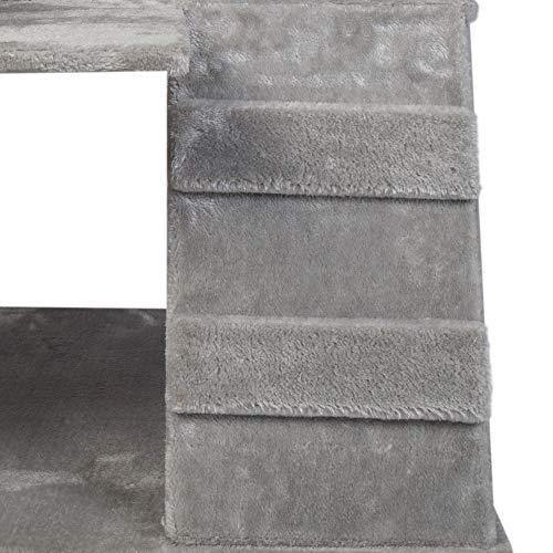 53.9" Cat Tower Scratching Post Activity Tree House - Grey - Bosonshop