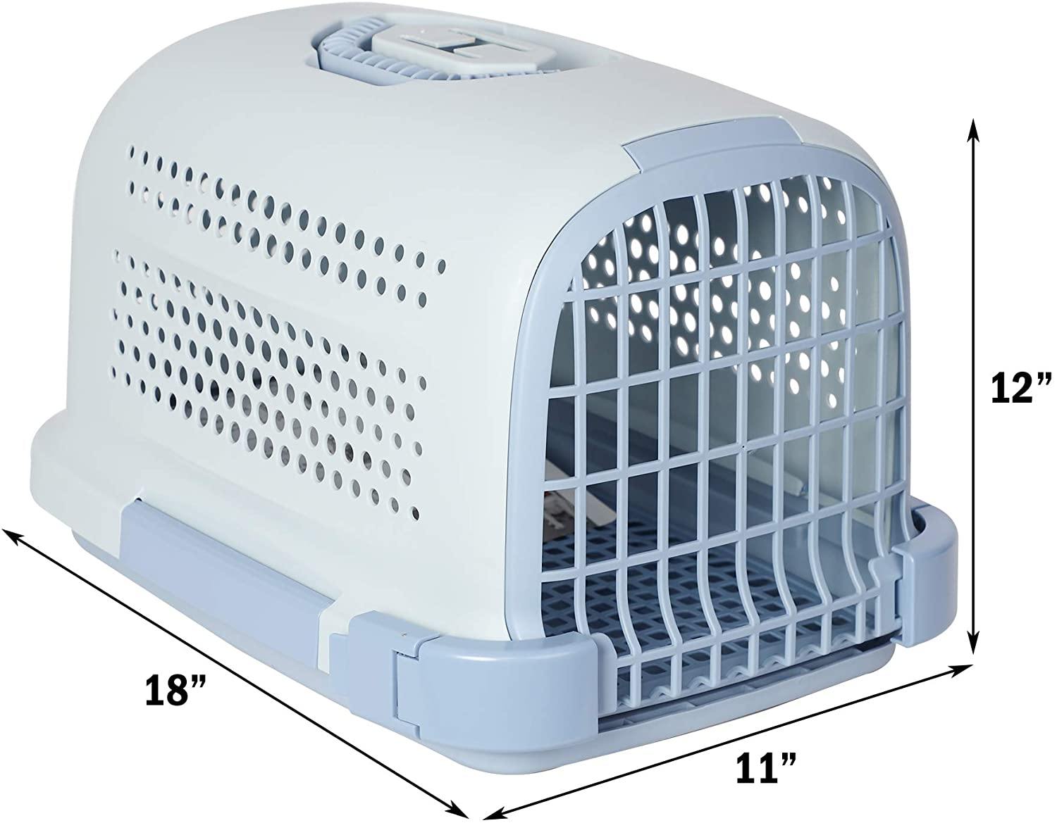 Pet Travel Cage Pet Hard-Side Carrier Plastic Pet Travel Kennel for Dog, Animal Carrier - Bosonshop