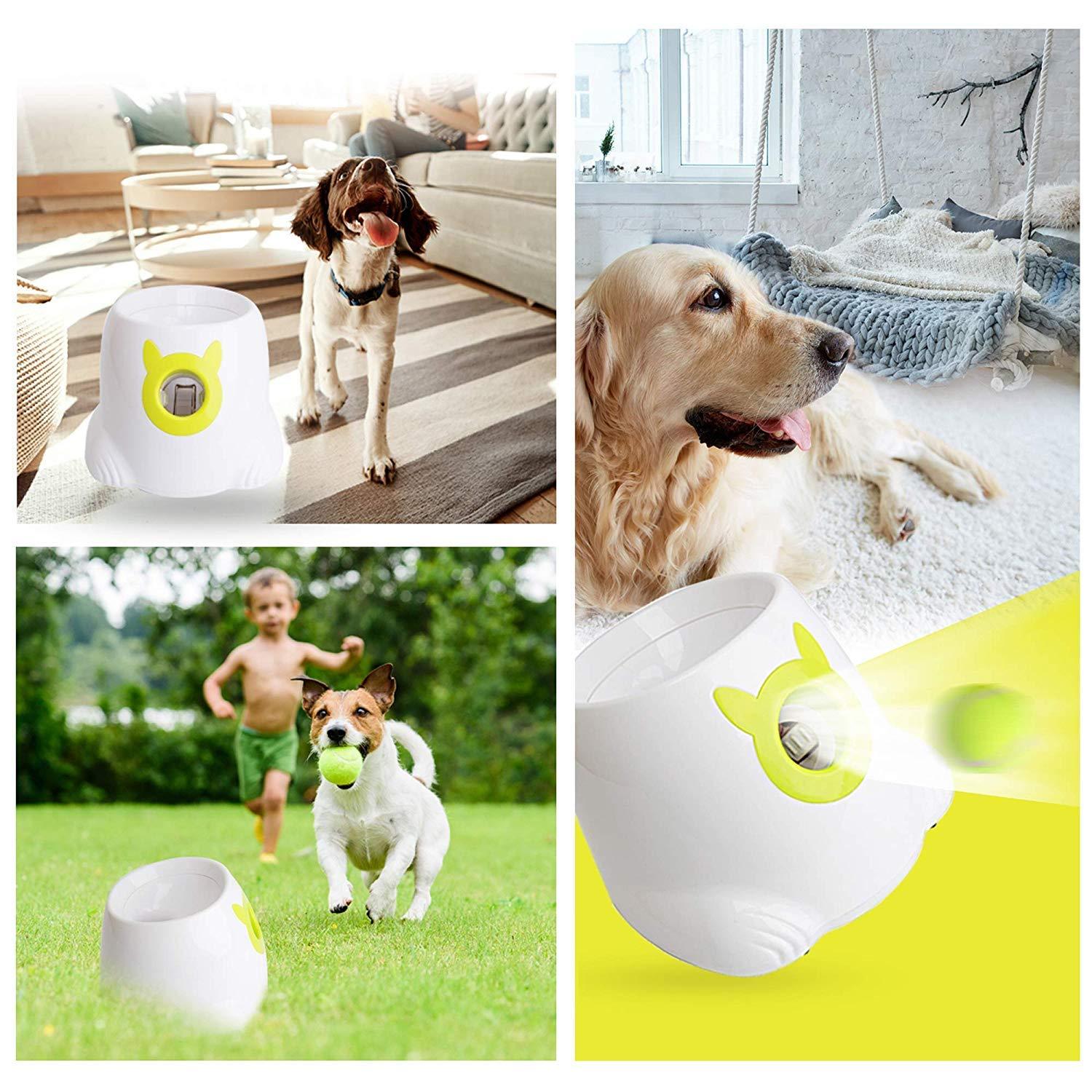 Bosonshop Interactive Ball Launcher for Dogs with Tennis Balls,Tennis Ball Throwing Machine for Trainning