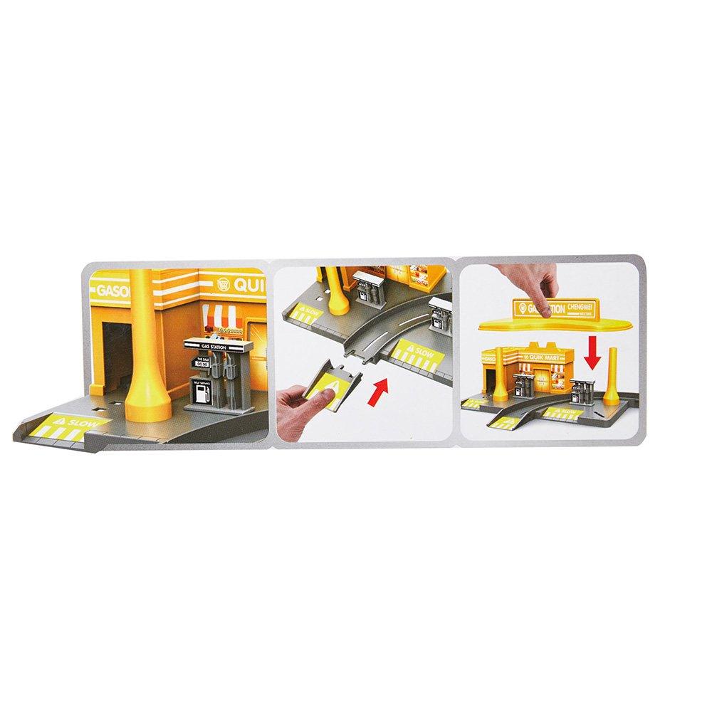 Bosonshop Yellow Gas Station Toy Playset Educational Toys for Kids 3 and up