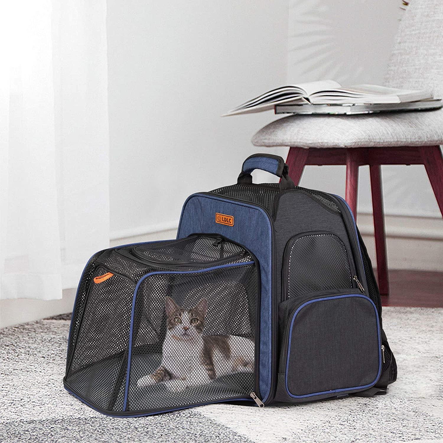 Soft Pet Backpack Carrier for Hiking -16" x 15.5" x 12" (LxHxW) - Bosonshop