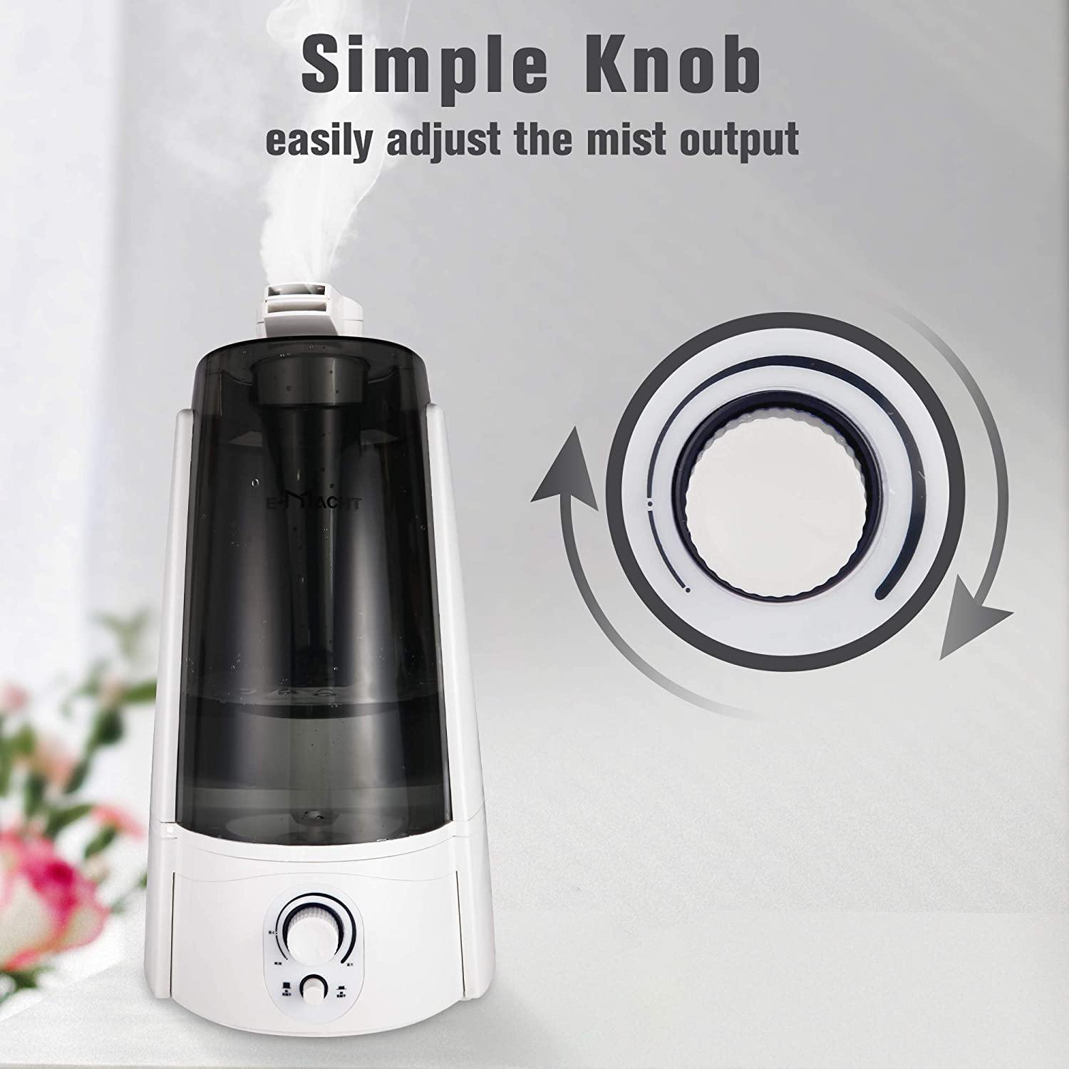 Humidifiers for Bedroom Quiet Ultrasonic Cool Mist Humidifier 5L with Auto Shut-Off Adjustable Mist Output - Bosonshop