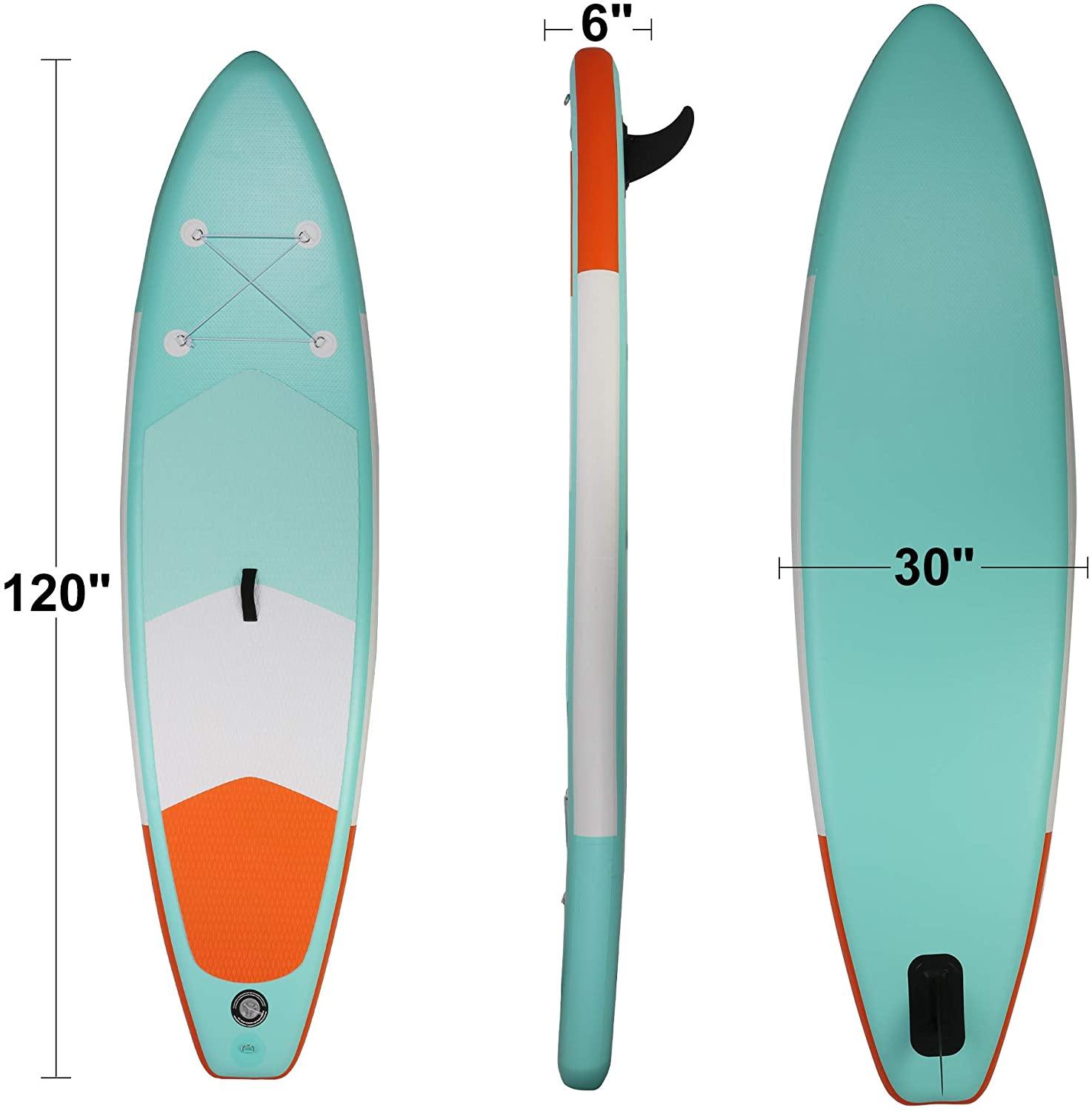 Inflatable Stand Up Paddle Board W SUP Accessories & Backpack Leash Double Action Hand Pump Repair Kit for Youth & Adult - Bosonshop