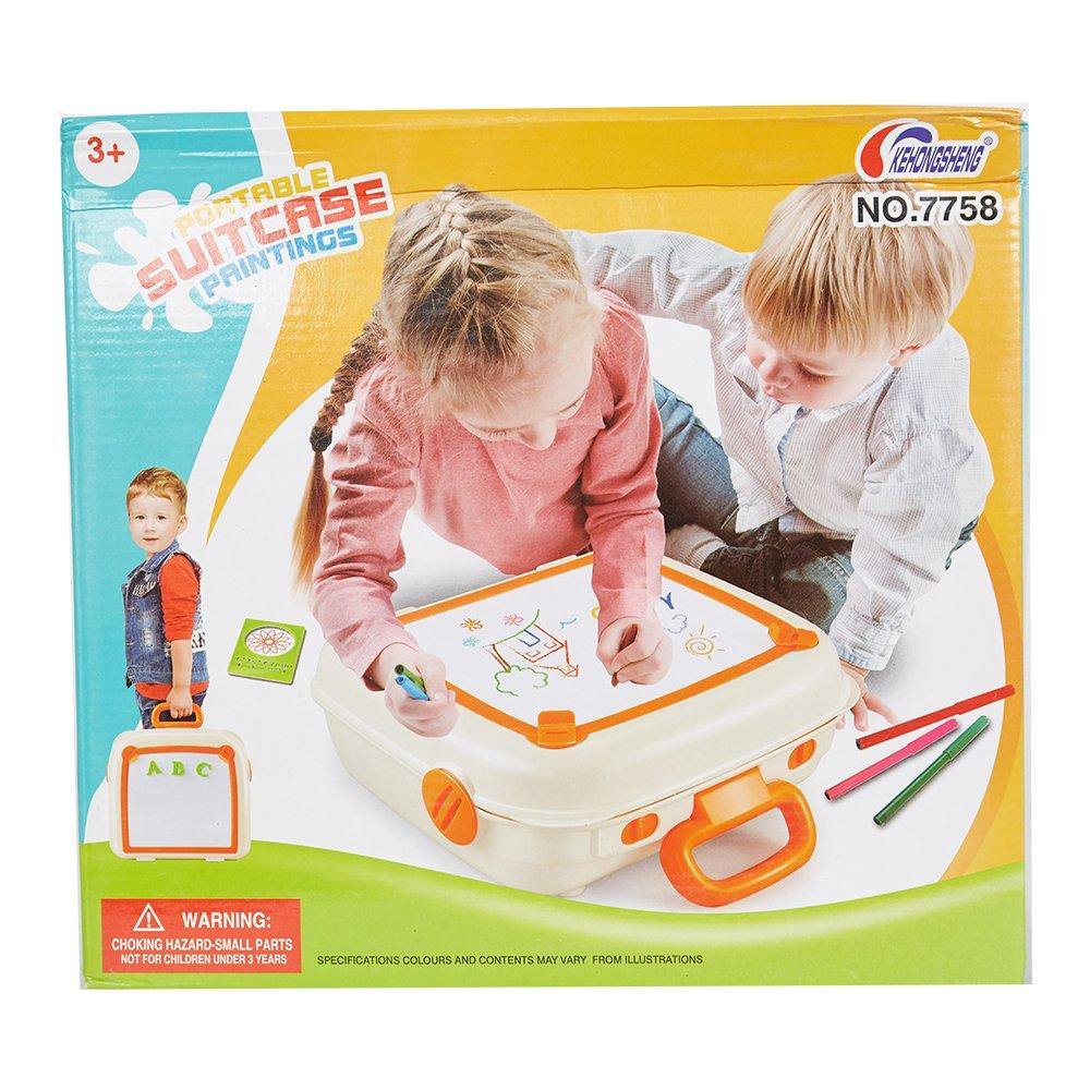 Bosonshop Portable Travel Suitcase Painting Toy for Kids