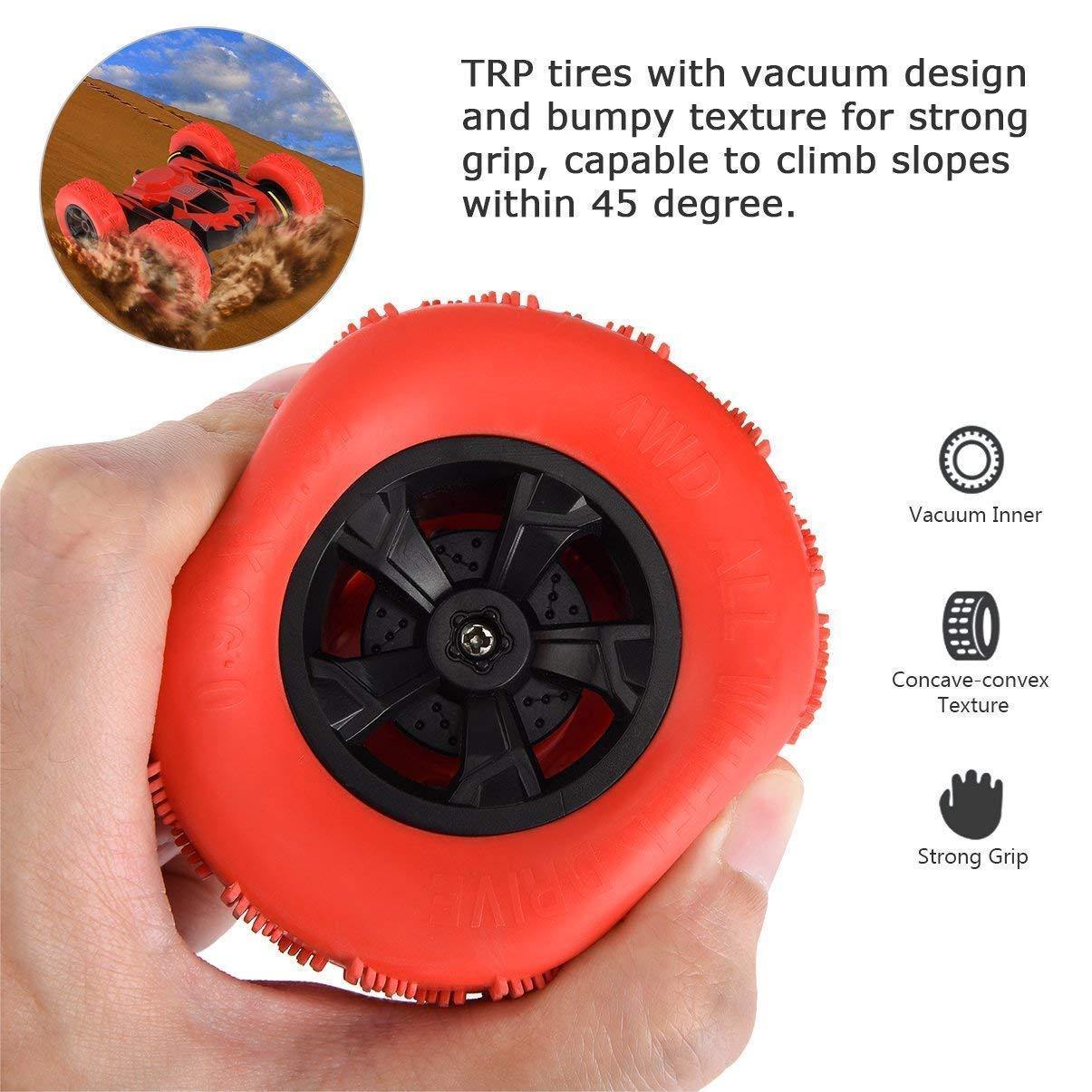 Bosonshop 2.4G Stunt RC Car Double Sided Rotating Tumbling 4WD Remote Control Monster Truck