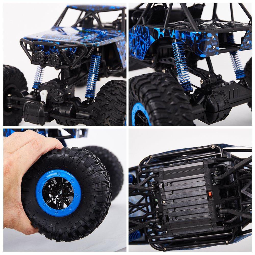 Bosonshop Electric RC Rock Crawler Car 4WD 4 Modes Steering Waterproof 2.4Ghz Radio Control Toy Monster Truck Off Road