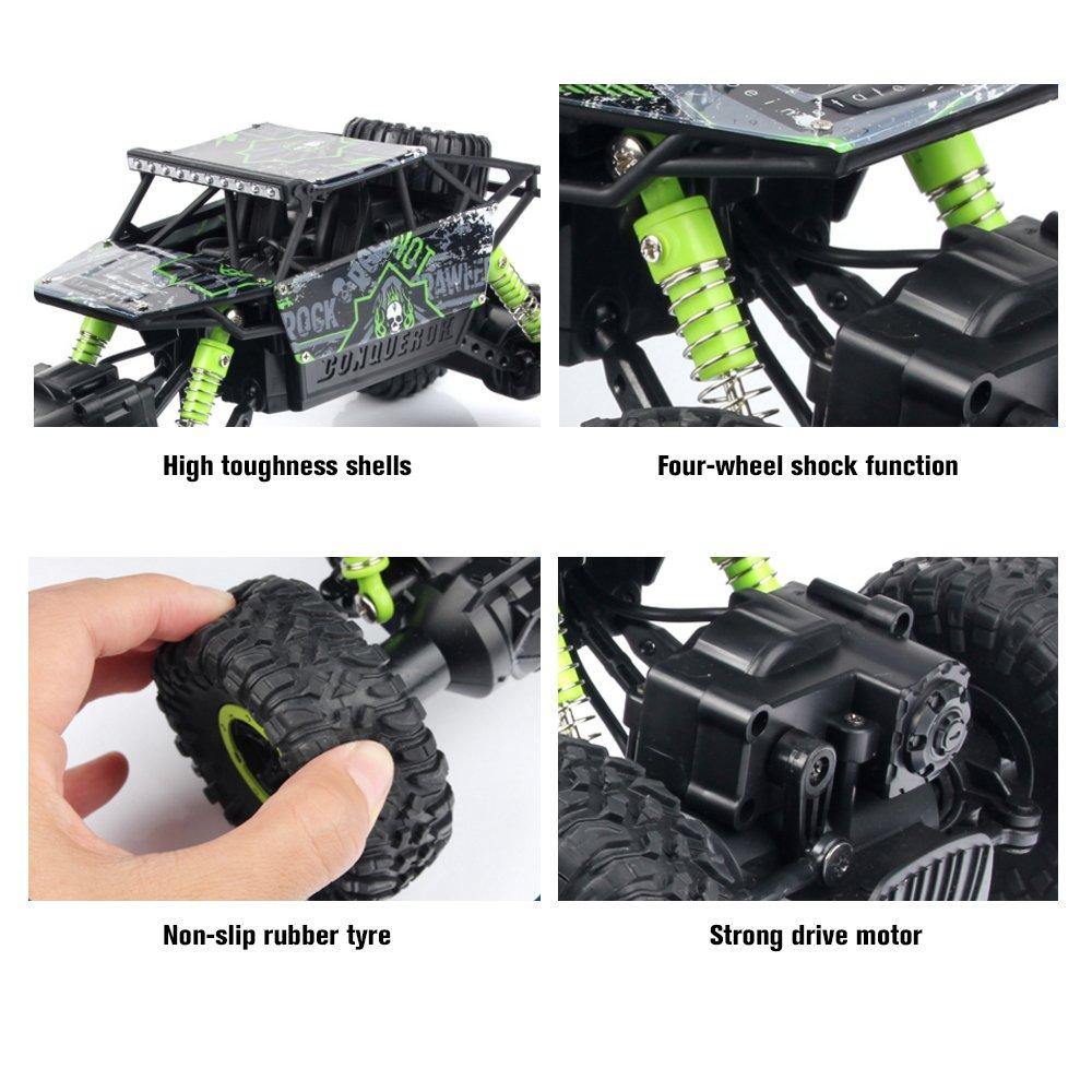 Bosonshop Remote Control Car 4WD Off Road Rock Crawler Vehicle 2.4 GHz