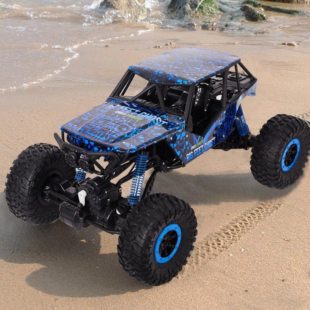 Bosonshop Electric RC Rock Crawler Car 4WD 4 Modes Steering Waterproof 2.4Ghz Radio Control Toy Monster Truck Off Road