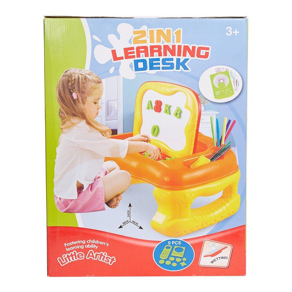 Bosonshop Educational Learning Desk Drawing Board with Magnetic Letters