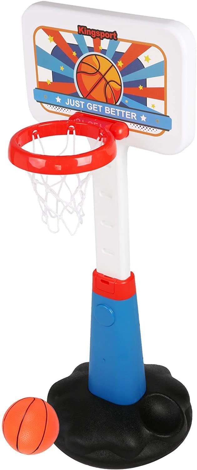 Basketball Hoop for Toddlers Kids Indoor and Outdoor Easy Score Basketball Goal Set Height Adjustable Basketball Stand, Easy to Assemble - Bosonshop