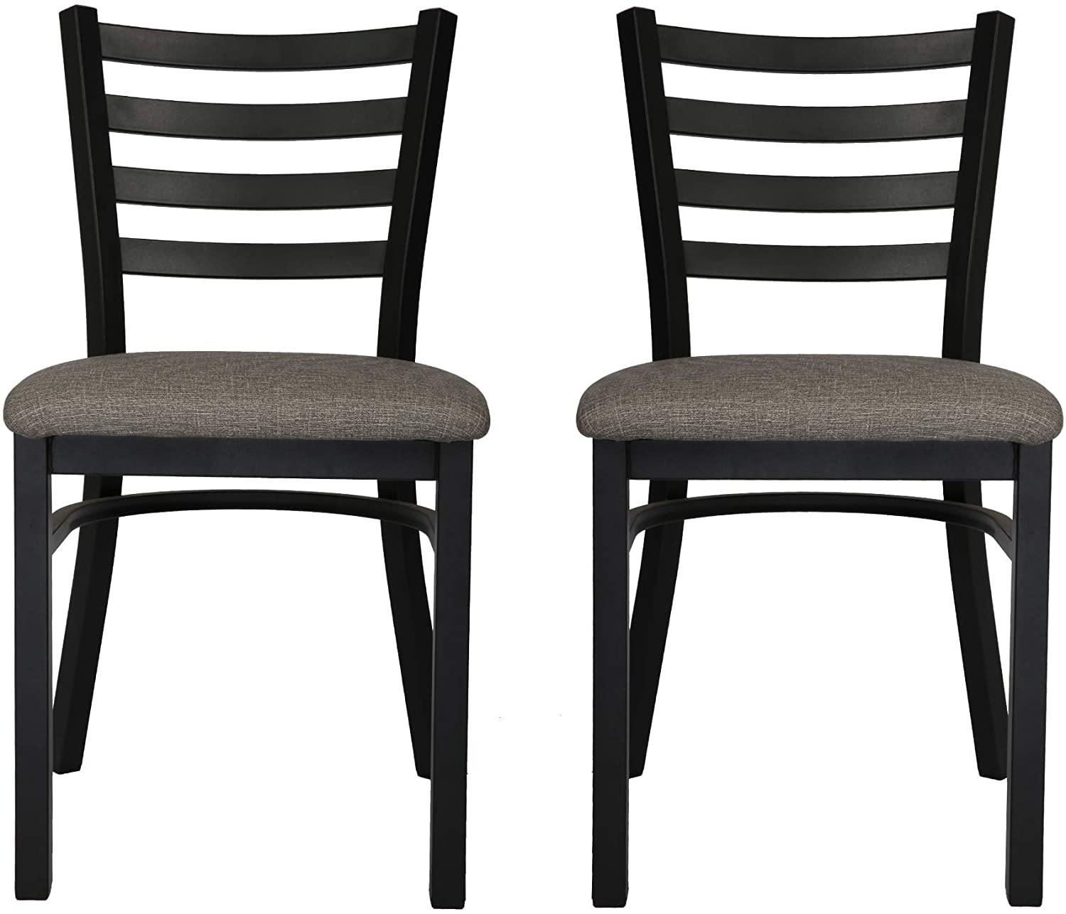 Mid-Century Modern Dining Room Chair Set of 2 with Ergonomic Curved Back Metal Frame Classy Kitchen Side Chair - Bosonshop