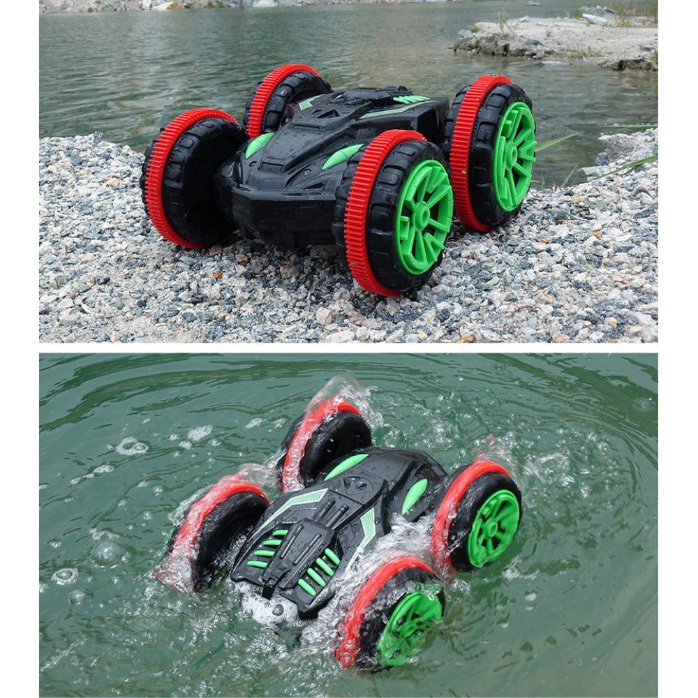 Bosonshop RC Car 2.4 GHz Remote Control Amphibious Off Road Electric Race Stunt Car Double Sided Roll Vehicle 360 Degree Spins and Flips Land & Water