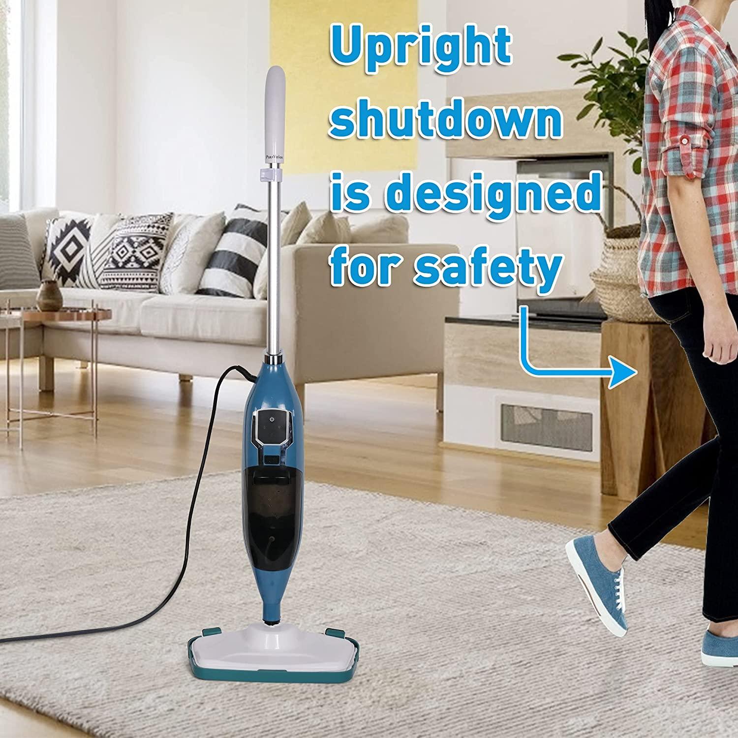 (Out of Stock) Steam Mop with 3 Steam Levels Hard Floor Cleaner, Adjustable Steamer with 550ml Water Tank and 2 Microfiber Pads - Bosonshop