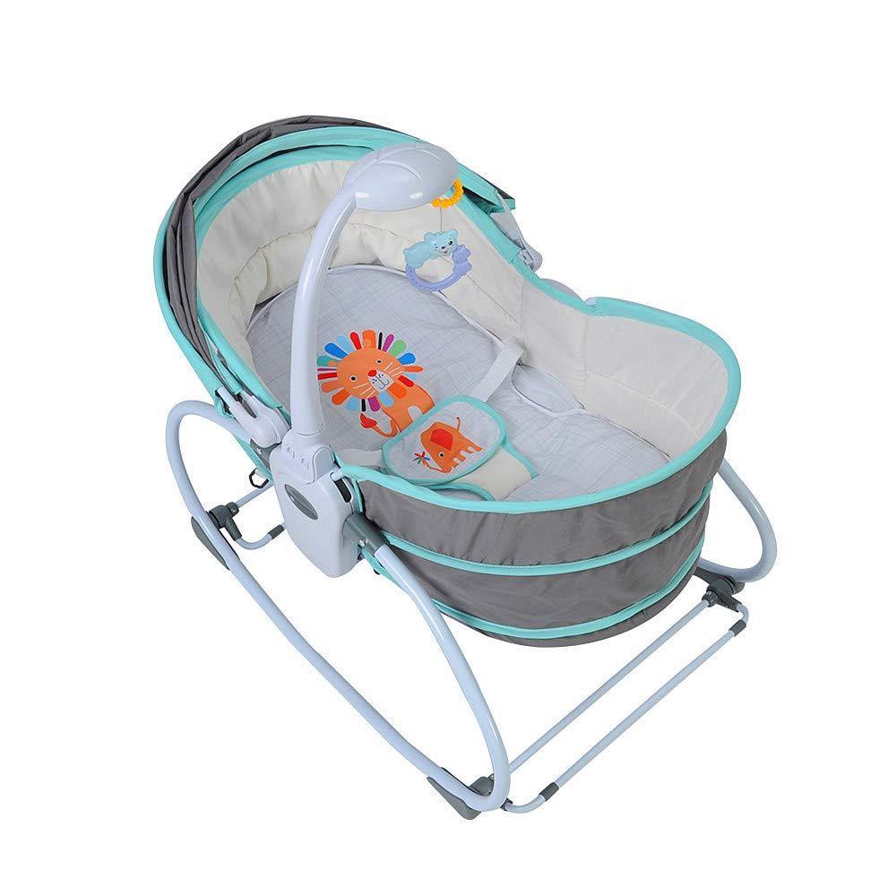 Multifunctional Portable Baby Bed can Gliding Swing, Green - Bosonshop