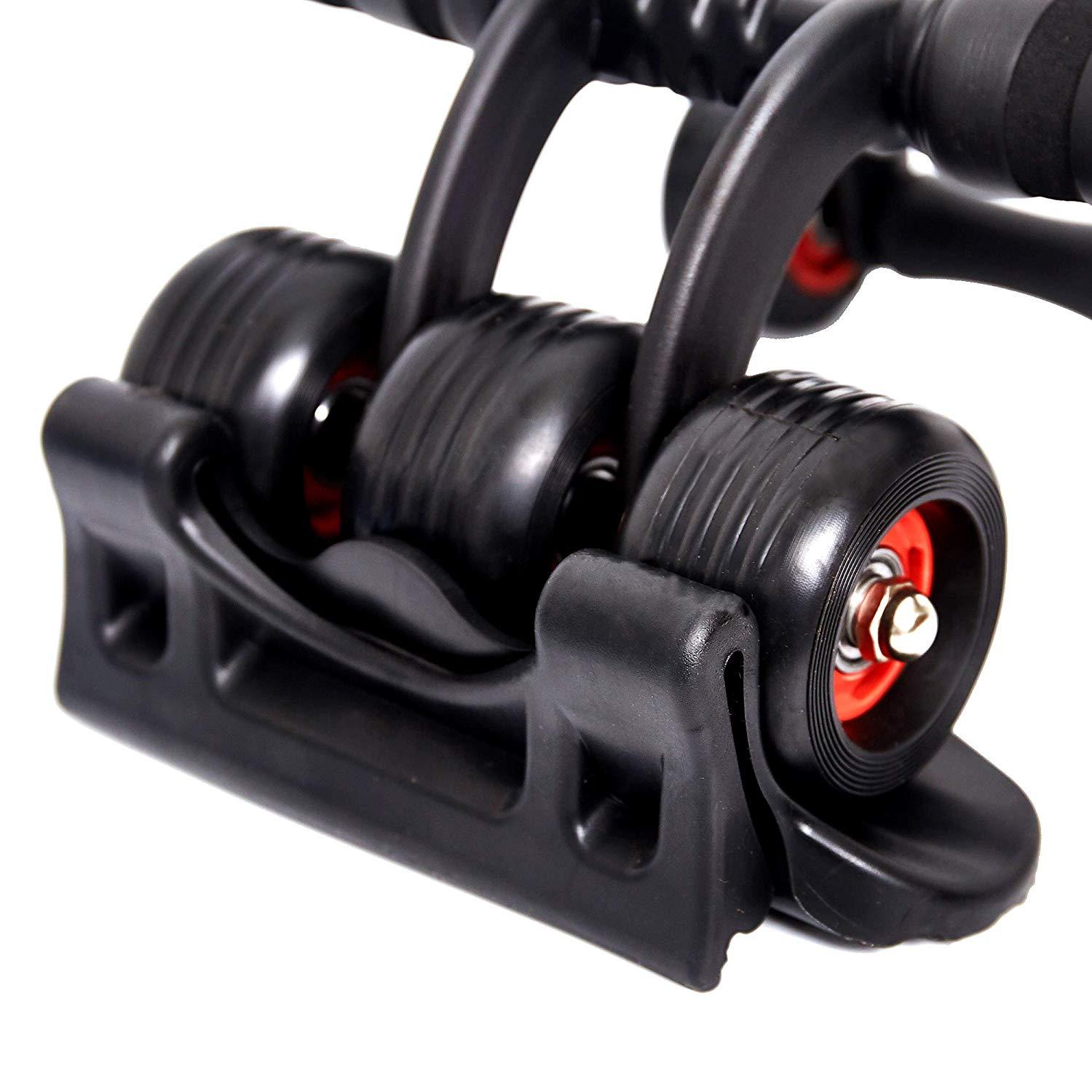 Bosonshop Black AB Wheel Roller with 5 Wheels for Home Gym