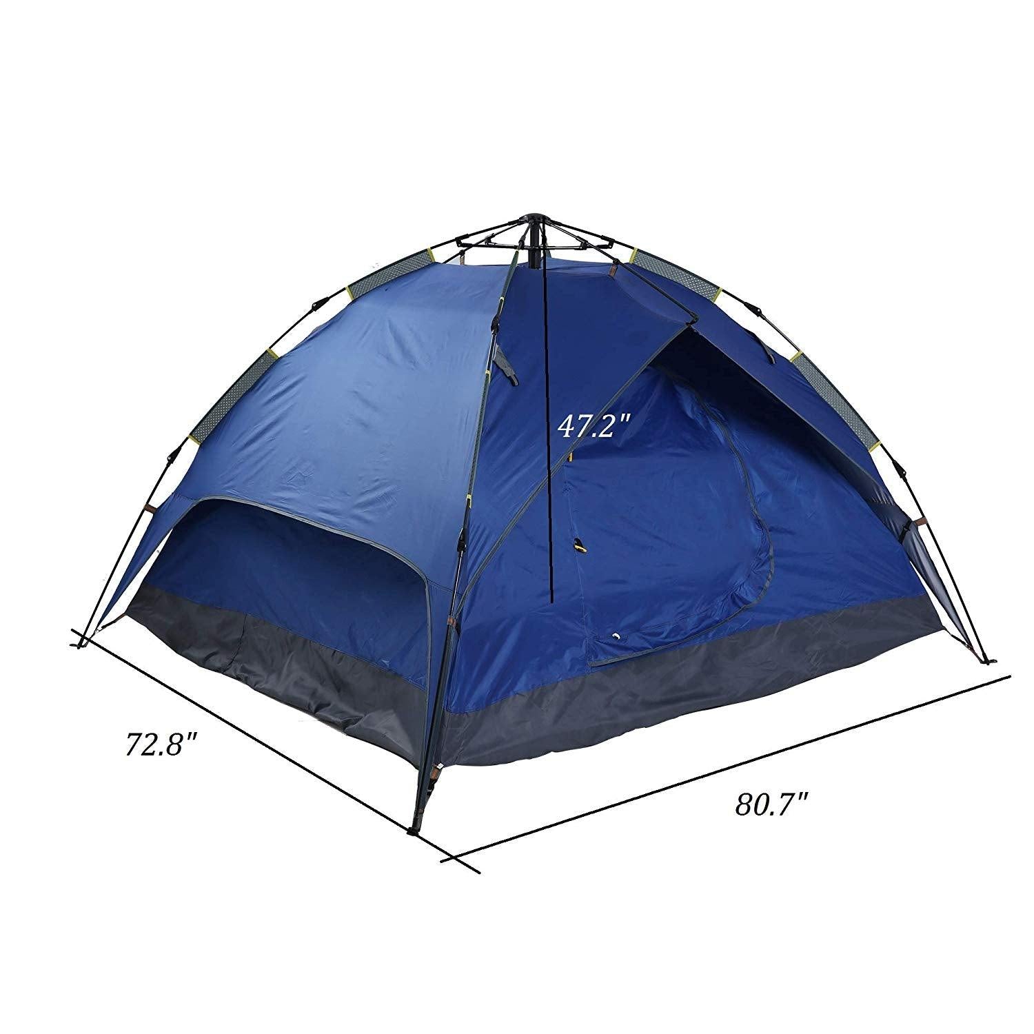 Bosonshop 3-4 Person Double-Door Waterproof Family Camping Tent