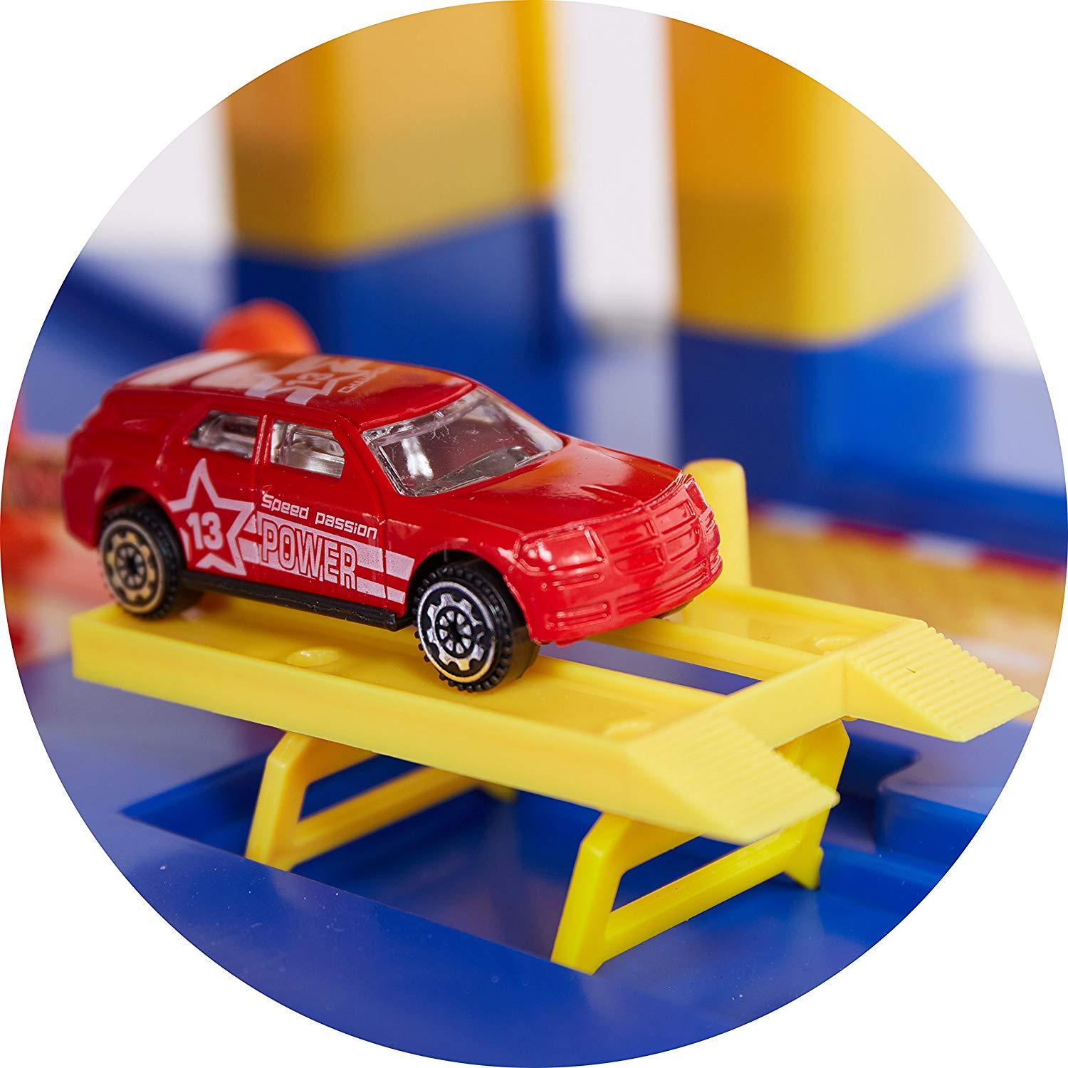 (Out of Stock) Super Parking Garage Playset Includes 6 Cars for Toddlers - Bosonshop