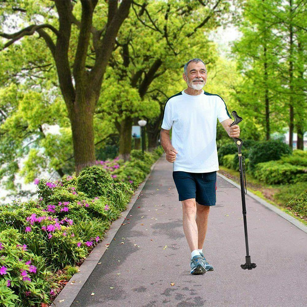 Collapsible Walking Cane Adjustable Ergonomic Walking Stick Lightweight Handle - Bosonshop