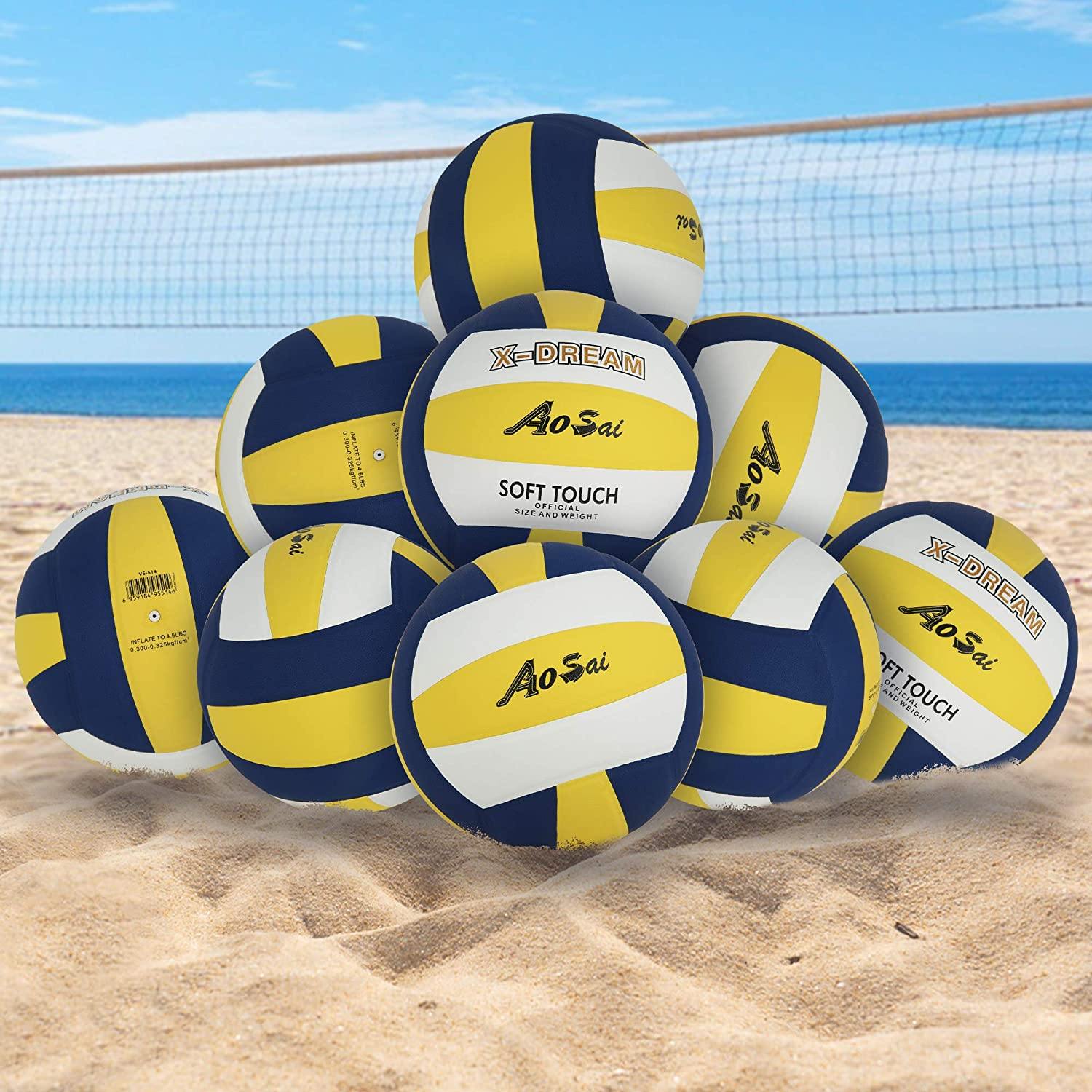 Volleyball Official Size 5 Beach Soft Volleyball for Beginners Outdoor Indoor Game Training Match - Bosonshop