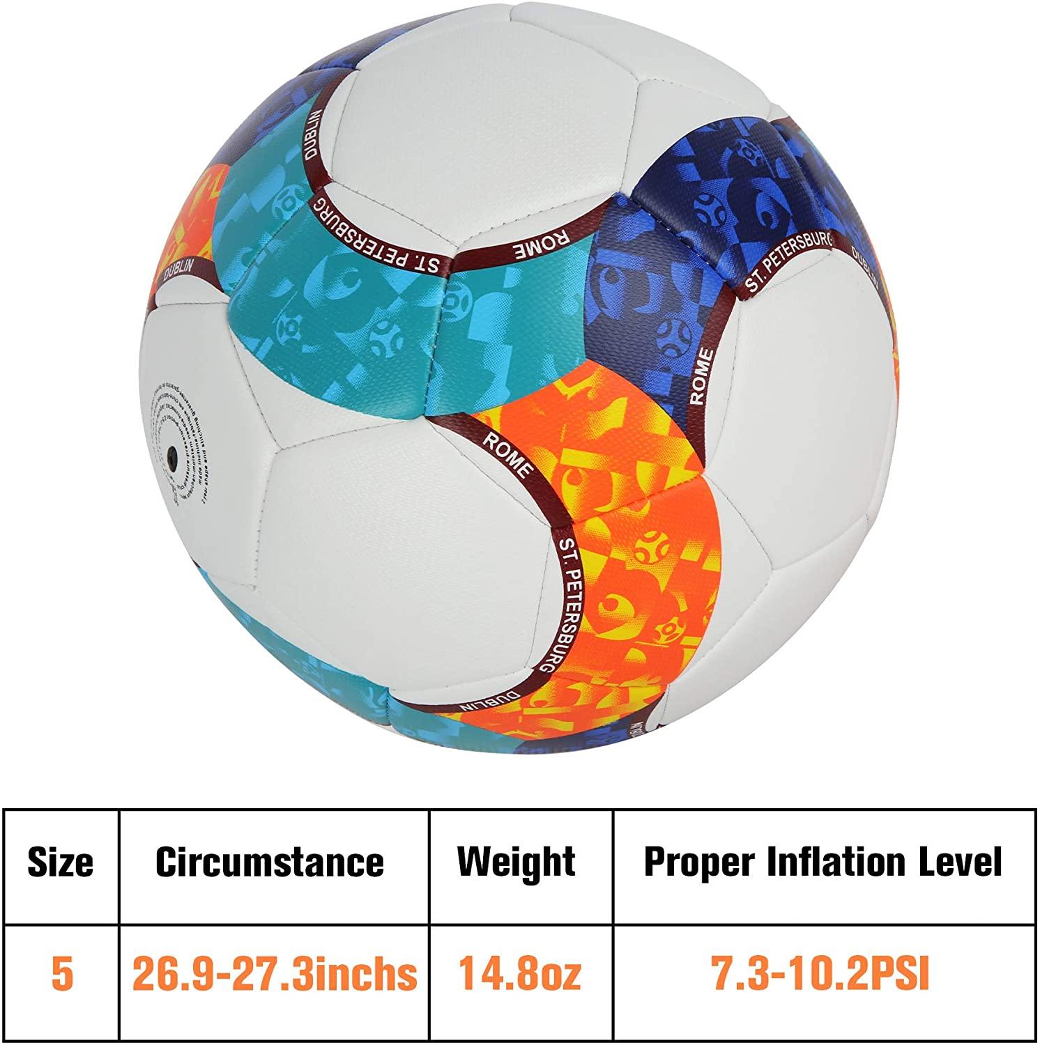 Soccer Ball Size 5, Youth Teenager Soccer Ball Outdoor Indoor for Boys and Girls Training Match Backyard Play - Bosonshop